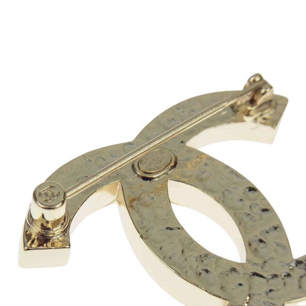 CHANEL シャネル ココマーク ラインストーン ブローチ ロゴ ピン ブローチピン シルバー系【中古】