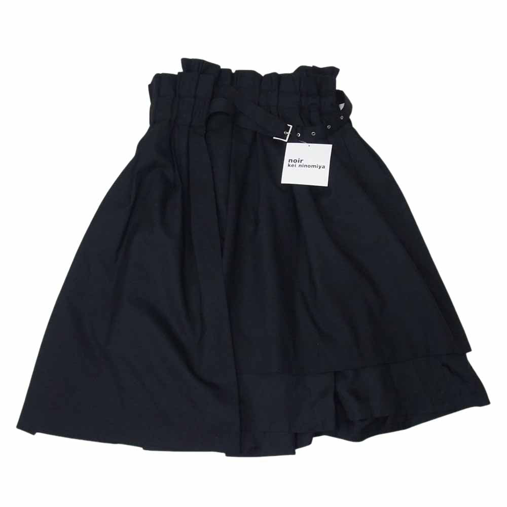 COMME des GARCONS コムデギャルソン noir kei ninomiya ノワールケイニノミヤ 3A-S009 AD2017 プリーツ ラップ スカート ブラック系 S【美品】【中古】