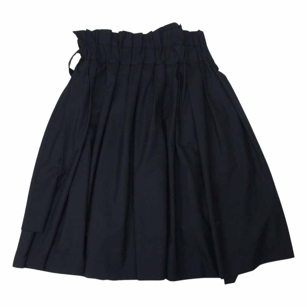 COMME des GARCONS コムデギャルソン noir kei ninomiya ノワールケイニノミヤ 3A-S009 AD2017 プリーツ ラップ スカート ブラック系 S【美品】【中古】