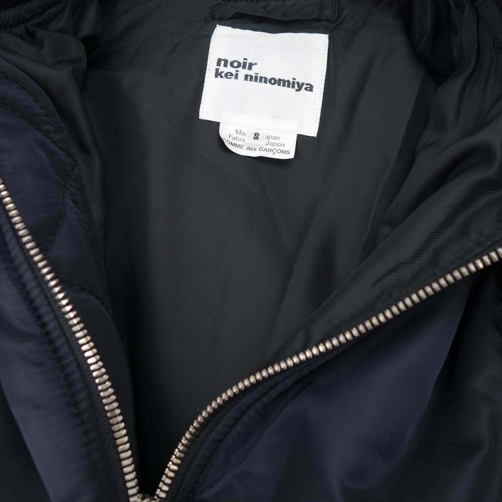 COMME des GARCONS コムデギャルソン noir kei ninomiya ノワールケイニノミヤ 3B-J026 AD2018 再構築 ドッキング MA-1 Aライン ボンバージャケット ブラック系 S【中古】
