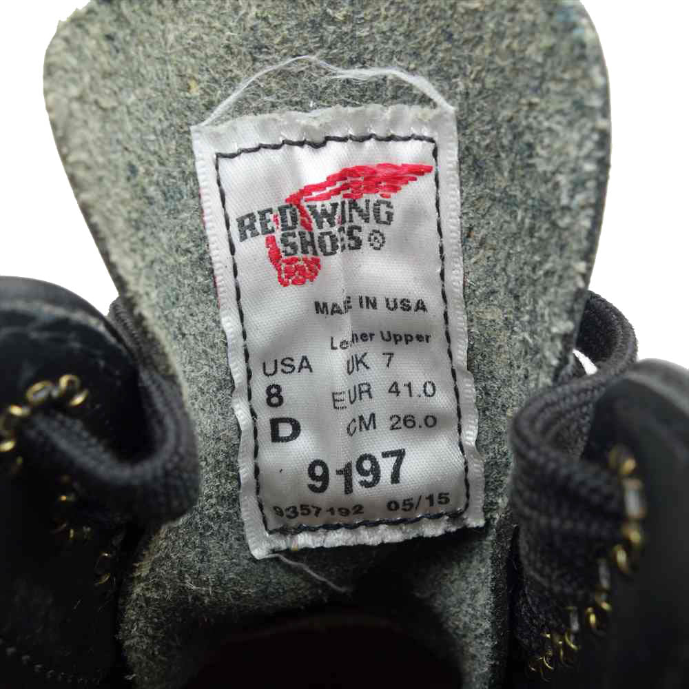 RED WING レッドウィング 9197 Postman Boots ポストマン ブーツ ブラック系 26.0cm【中古】