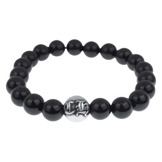 CHROME HEARTS クロムハーツ（原本有） BEAD 24 10mm ビーズ ブレスレット ブラック系【中古】