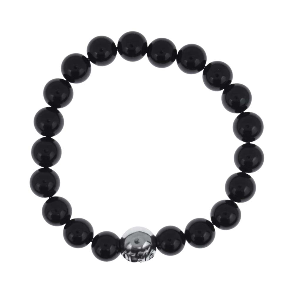 CHROME HEARTS クロムハーツ（原本有） BEAD 24 10mm ビーズ ブレスレット ブラック系【中古】