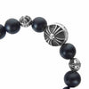 CHROME HEARTS クロムハーツ（原本無） BEAD 8mm ビーズ ブレスレット ブラック系 シルバー系【中古】
