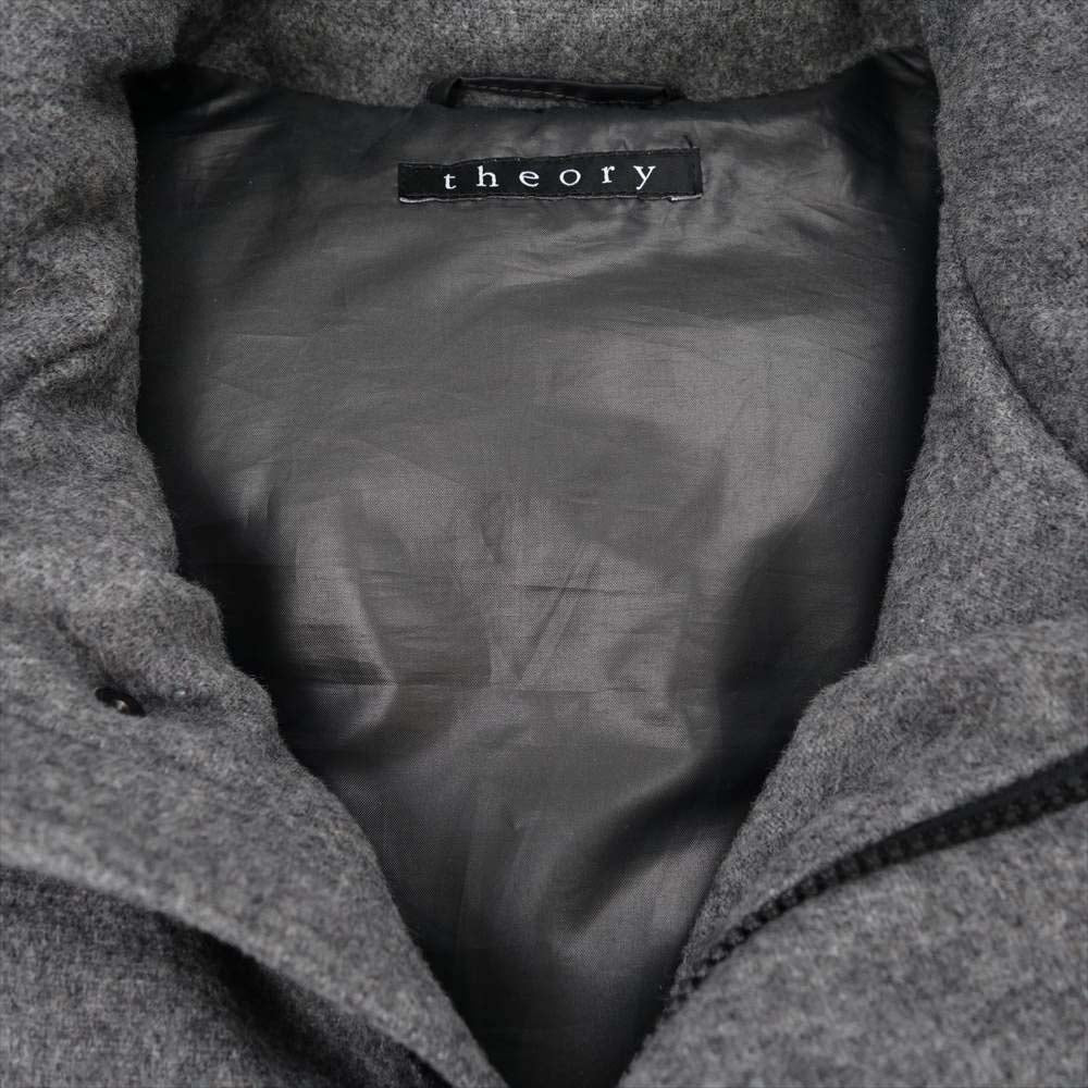 theory セオリー 09-0302001 サイドジップ ウール ダウンベスト グレー系【中古】