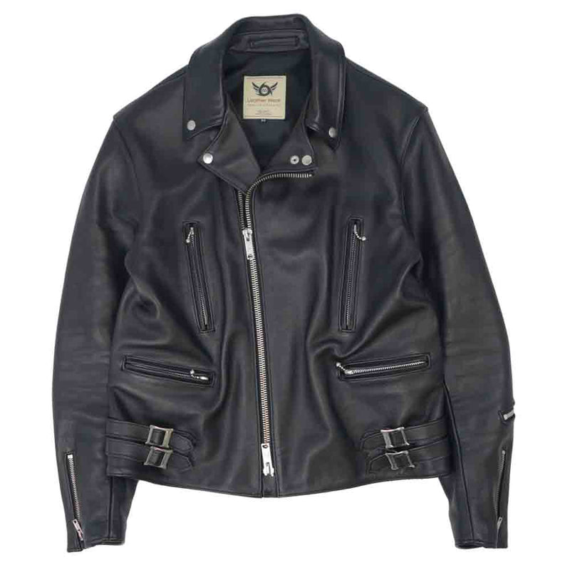 トリプルシックス LJM-1TF TIGHT FIT UK SIDE BELT LEATHER JACKET タイトフィット サイドベルト レザージャケット ブラック系 40【美品】【中古】