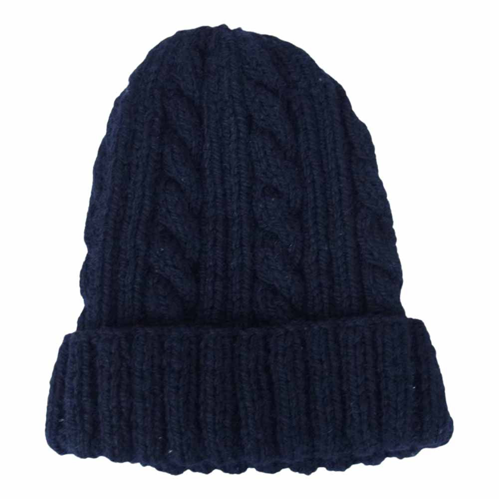 INVERALLAN インバーアラン ニット帽 ビーニー ネイビー系【中古】