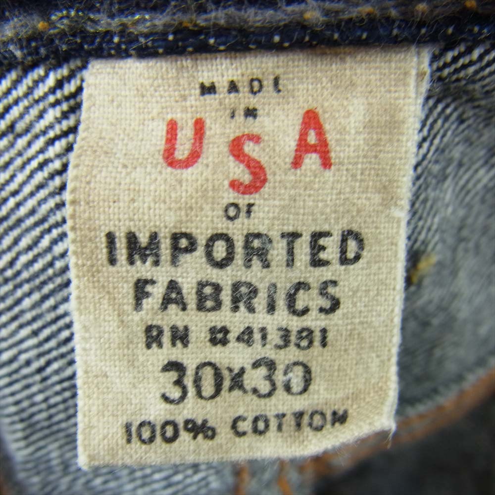 RRL ダブルアールエル 1936 BUCKLEBACK DENIM PANTS RIGID R17 バックル バック デニム パンツ リジッド インディゴブルー系 30【中古】