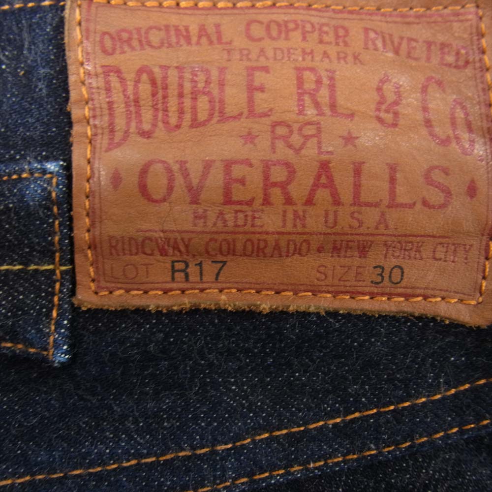 RRL ダブルアールエル 1936 BUCKLEBACK DENIM PANTS RIGID R17 バックル バック デニム パンツ リジッド インディゴブルー系 30【中古】