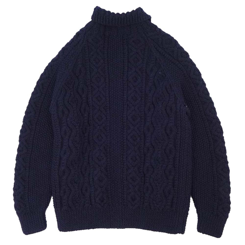 INVERALLAN インバーアラン 3A アランニット カーディガン ネイビー系【中古】