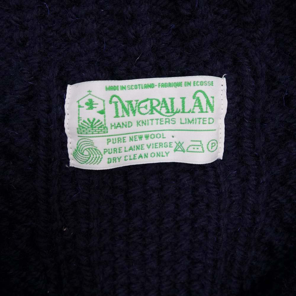 INVERALLAN インバーアラン 3A アランニット カーディガン ネイビー系【中古】