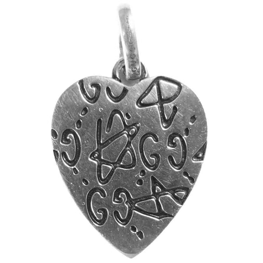 GUCCI グッチ ゴースト スカル チャーム ハート ペンダントトップ【中古】