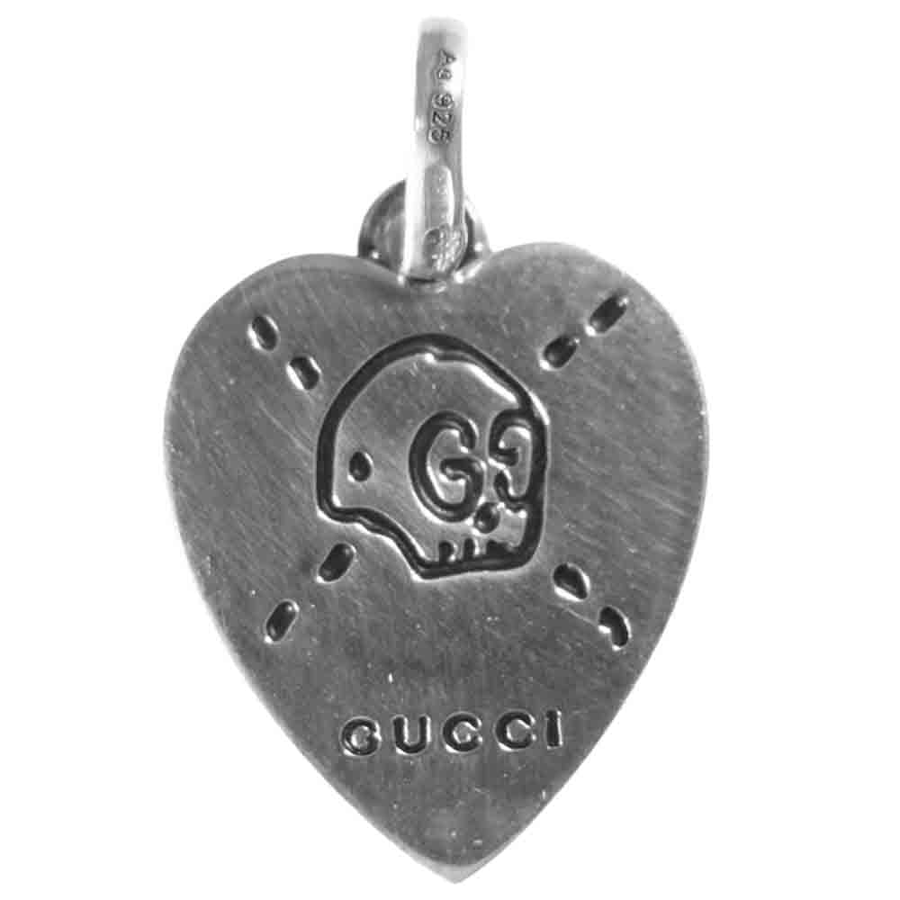 GUCCI グッチ ゴースト スカル チャーム ハート ペンダントトップ【中古】