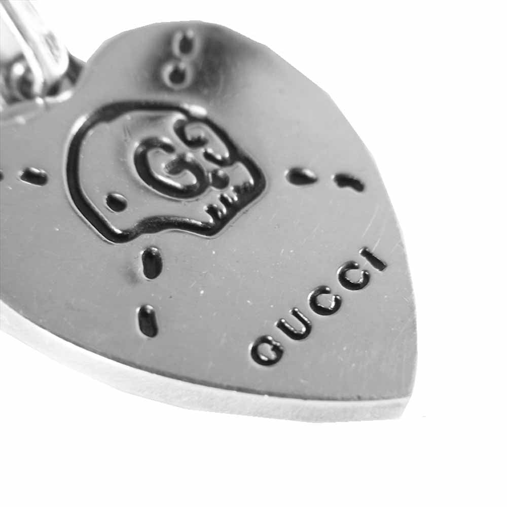 GUCCI グッチ ゴースト スカル チャーム ハート ペンダントトップ【中古】