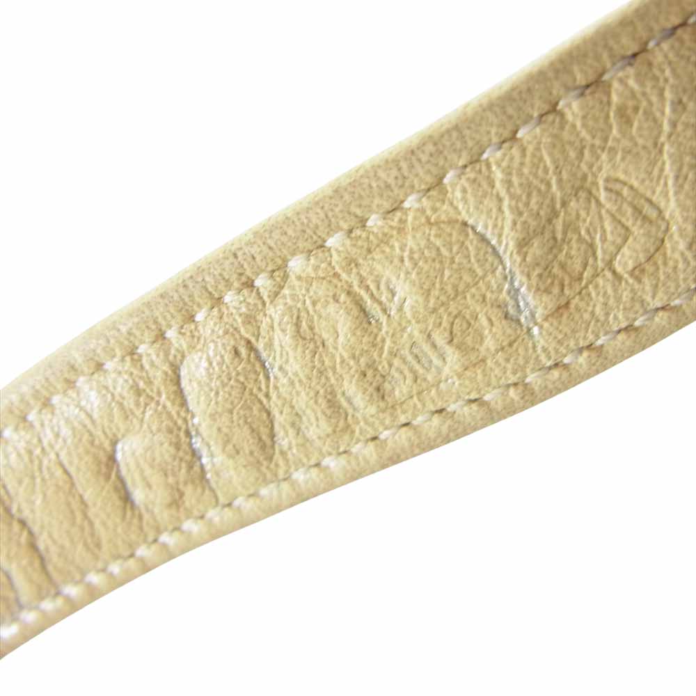 CHROME HEARTS クロムハーツ（原本無） 3BTN 2SNP ホワイトロジウム クロスボールボタン レザーブレスレット シルバー系【中古】