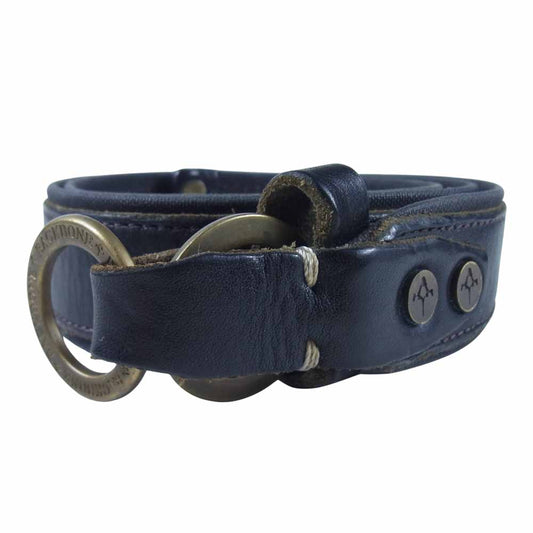 BACKBONE バックボーン レザー リング ベルト ブラック系【中古】