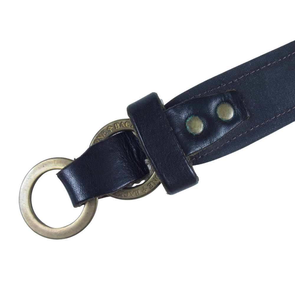 BACKBONE バックボーン レザー リング ベルト ブラック系【中古】