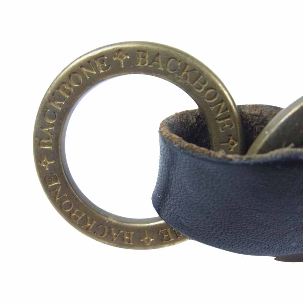 BACKBONE バックボーン レザー リング ベルト ブラック系【中古】