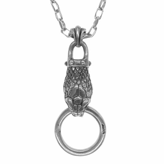ハラキリ スネーク リング ヘッド ペンダント ネックレス シルバー系【中古】