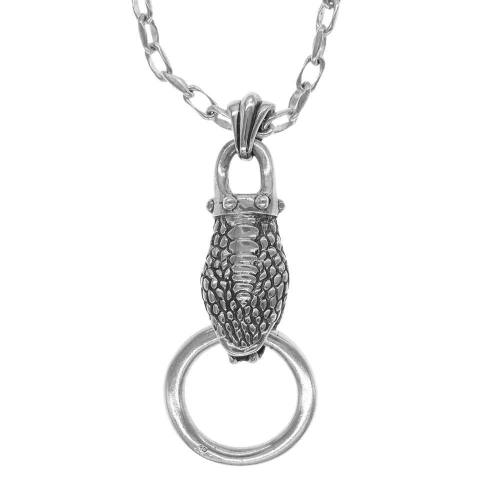 ハラキリ スネーク リング ヘッド ペンダント ネックレス シルバー系【中古】