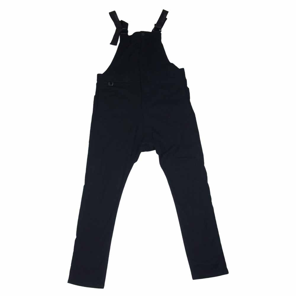 ISAMUKATAYAMA BACKLASH イサムカタヤマバックラッシュ 1502-02 レザー切替 サロペット オーバーオール ブラック系 L【中古】