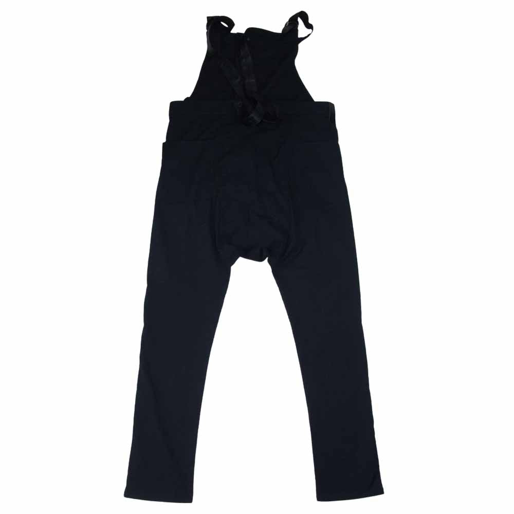 ISAMUKATAYAMA BACKLASH イサムカタヤマバックラッシュ 1502-02 レザー切替 サロペット オーバーオール ブラック系 L【中古】