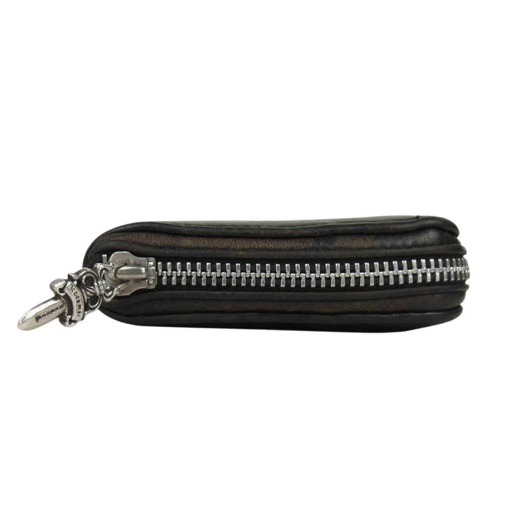 CHROME HEARTS クロムハーツ（原本無） REC F ZIP 3 セメタリークロス ラウンドジップ ウォレット ブラック系【中古】