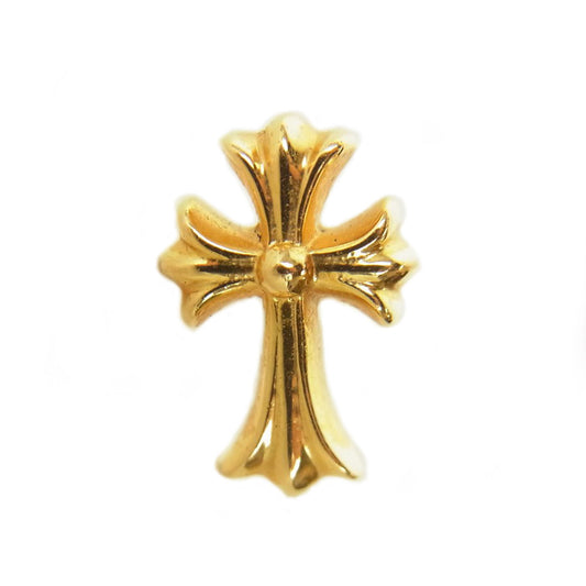 CHROME HEARTS クロムハーツ（原本無） 22K CH CRSS 2 FAT クロス ファット スタッド ピアス【中古】