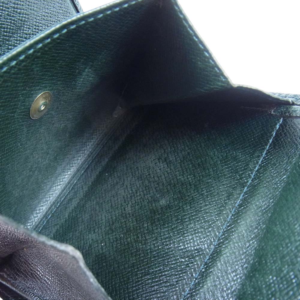 LOUIS VUITTON ルイ・ヴィトン M30452 タイガ ポルト ビエ 3カルト クレディ ウォレット 深緑系【中古】