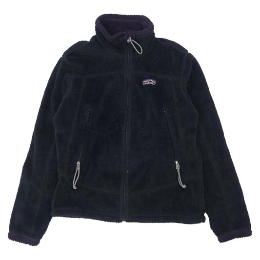 patagonia パタゴニア 01AW 36110 01年 USA製 刺繍ロゴ WOMAN'S R4 Jacket レギュレーター フリース ブラック系 S【中古】
