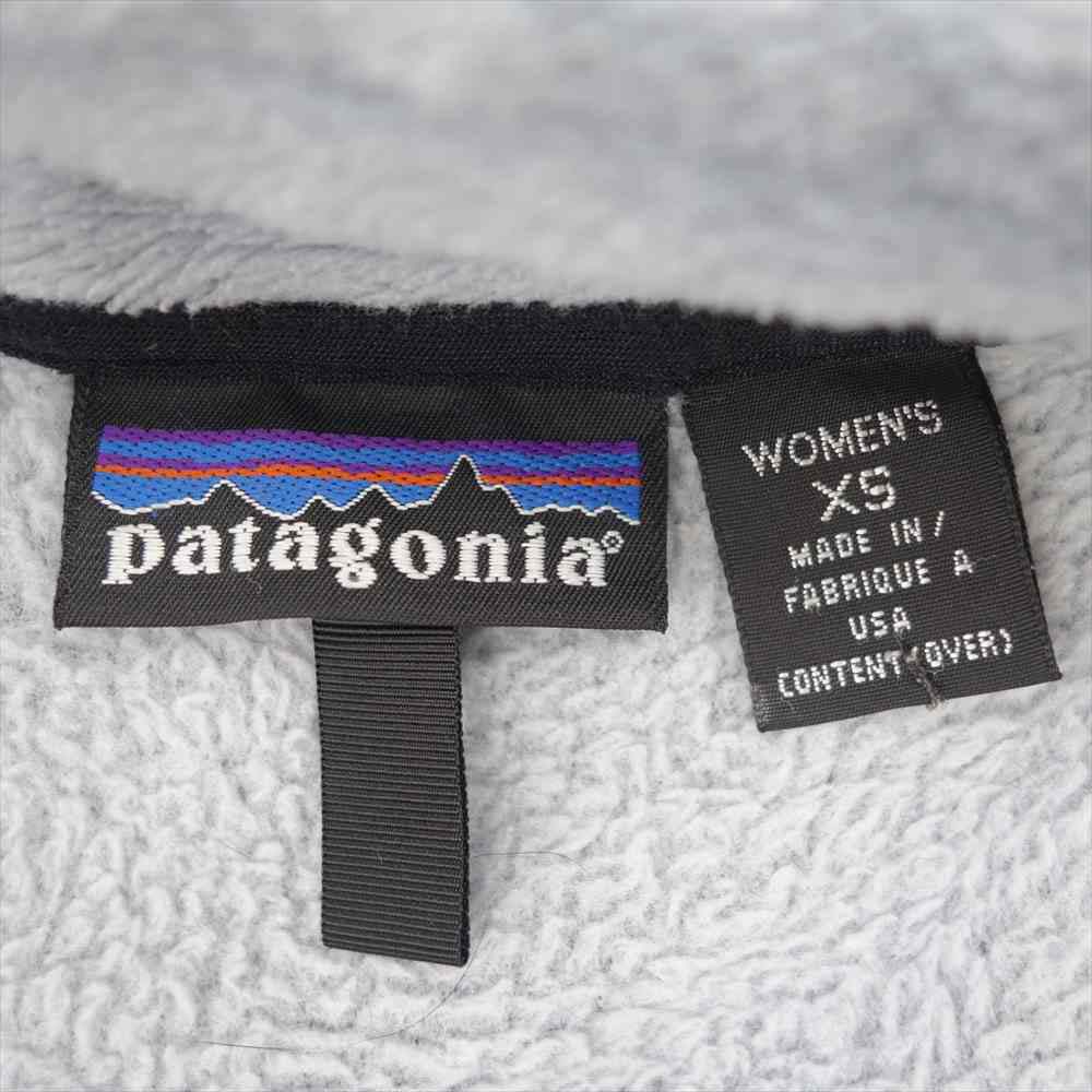 patagonia パタゴニア 02AW 25141 02年 USA製 刺繍ロゴ WOMAN'S 薄灰系 XS【中古】