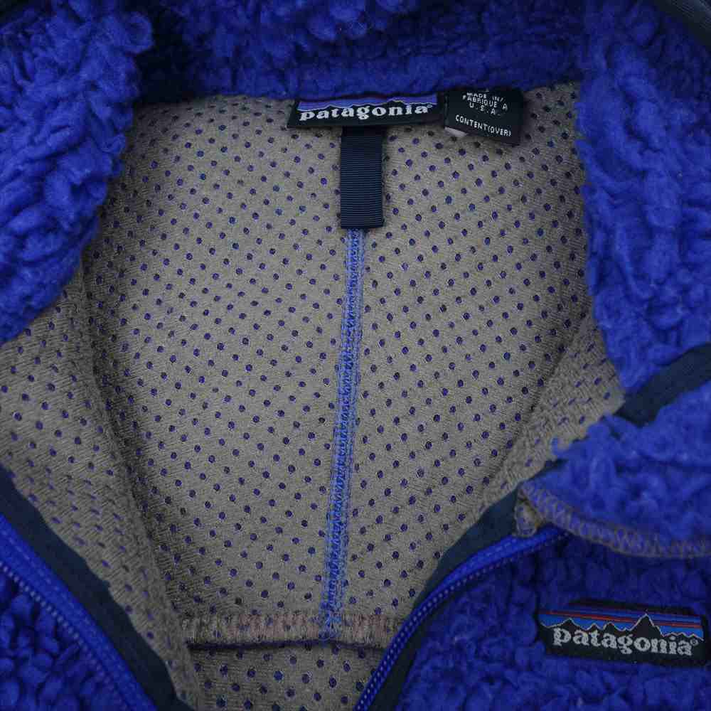 patagonia パタゴニア 01AW 23024 01年 USA製 クラシック レトロ カーディガン パイル フリース パープル系 XS【中古】