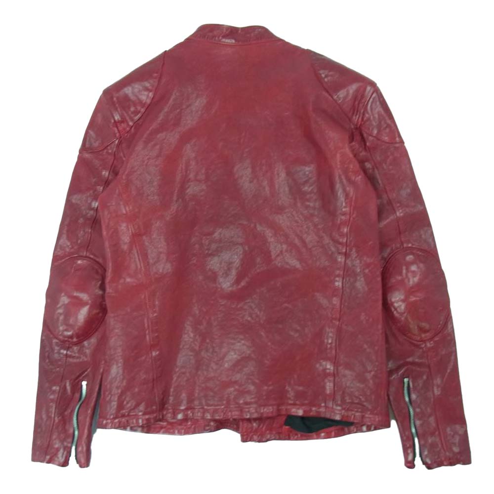 ISAMUKATAYAMA BACKLASH イサムカタヤマバックラッシュ 19AW 1842-01 フレンチショルダー 製品染め ワックス仕上げ セミダブル ライダース レッド系 L【中古】