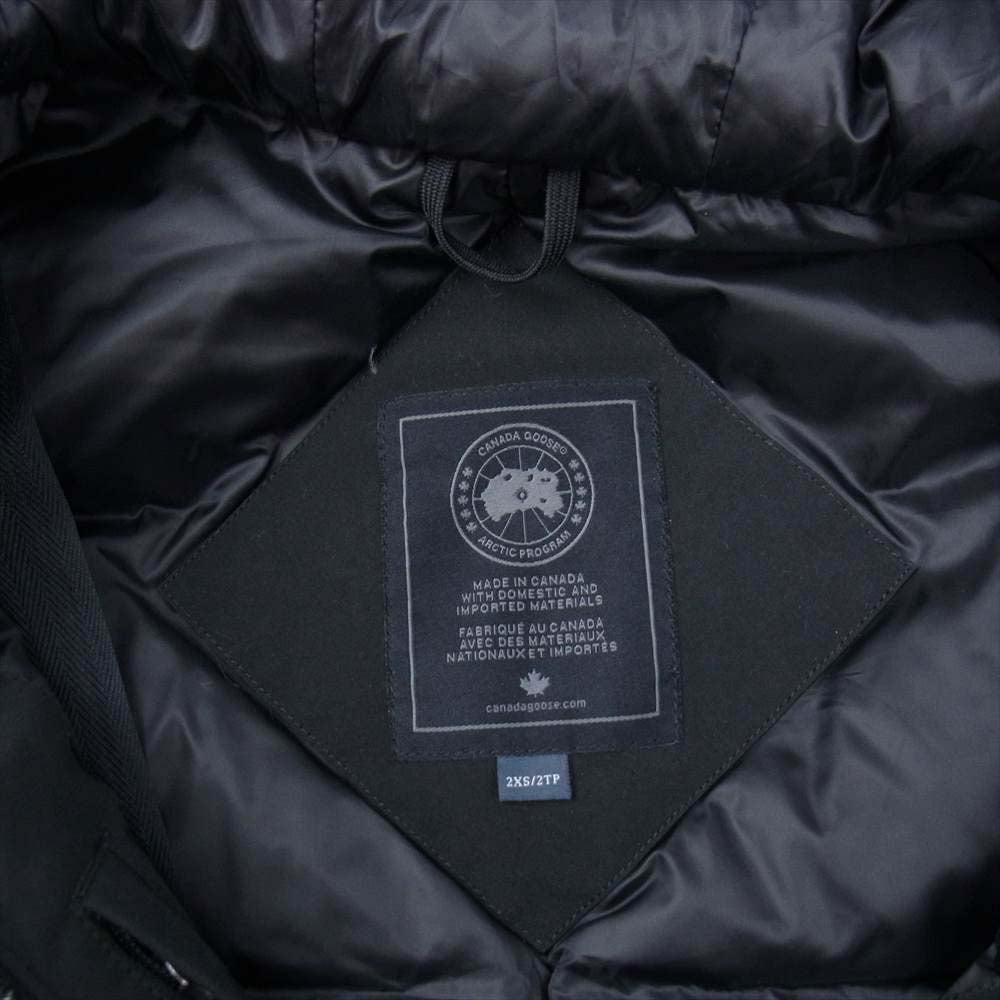 CANADA GOOSE カナダグース 2580LB BLACK LABEL ROSSCLAIR ブラックレーベル ロスクレア ファー付き ダウン コート 2XS【美品】【中古】