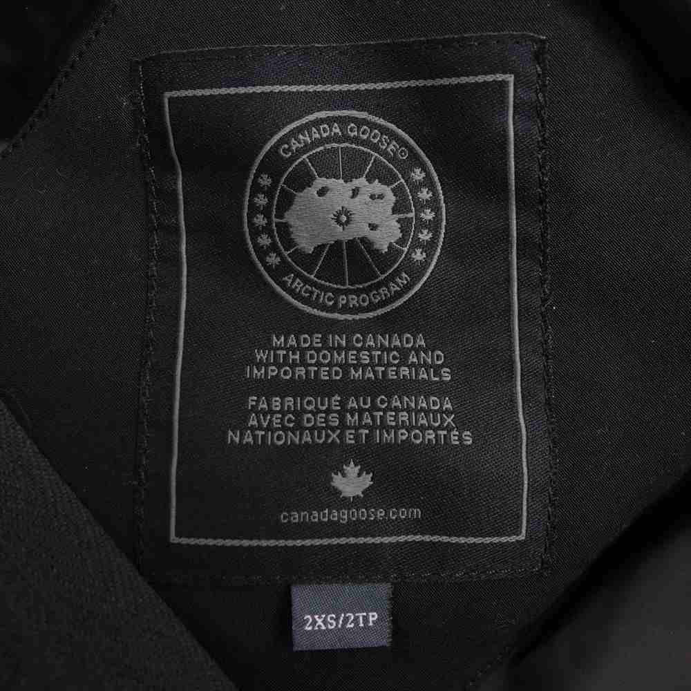 CANADA GOOSE カナダグース 2580LB BLACK LABEL ROSSCLAIR ブラックレーベル ロスクレア ファー付き ダウン コート 2XS【美品】【中古】
