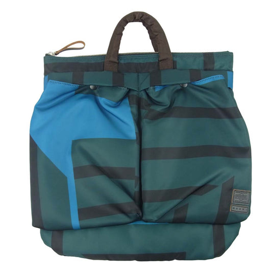 MARNI マルニ PORTER ポーター ヘルメットバッグ 8th コレクション ショルダー バッグ ブルー系 グリーン系【極上美品】【中古】