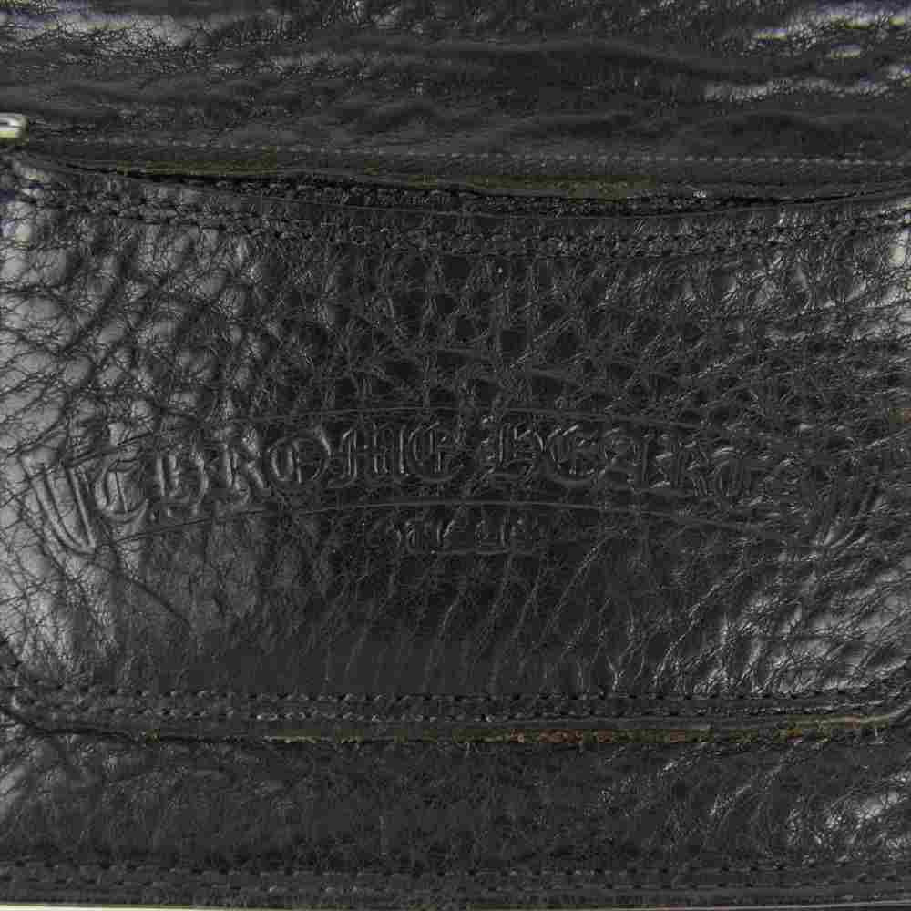 CHROME HEARTS クロムハーツ（原本無）  1ジップ クロスボタン クロスパッチ レザー ブラック系【中古】