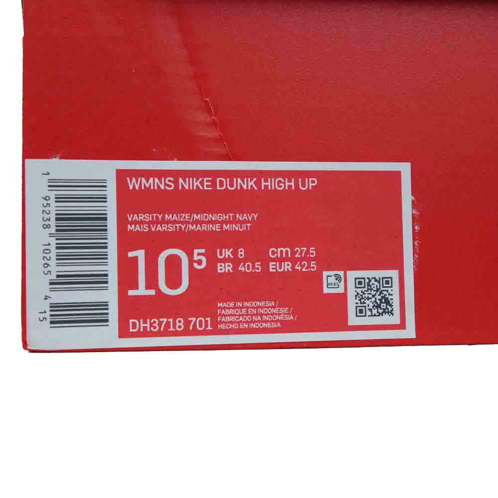 NIKE ナイキ DH3718-701 WMNS DUNK HIGH UP VARSITY MAIZE ウィメンズ ダンク ハイ アップ ハイカット スニーカー イエロー系 27.5cm【美品】【中古】