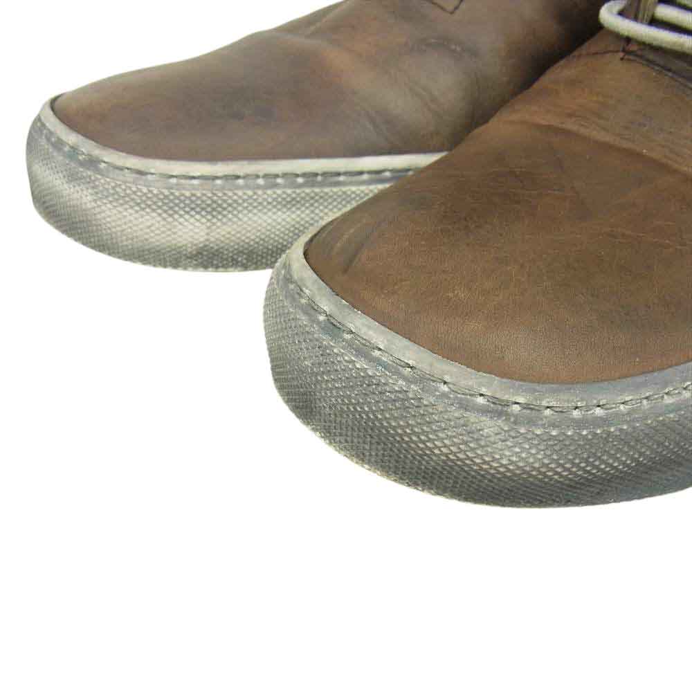 INCARNATION インカネーション 31410-7373-NK CalfLeather Sneaker Boots カーフレザー サイドジップ レースアップ スニーカー ブーツ ブラウン系 42【中古】