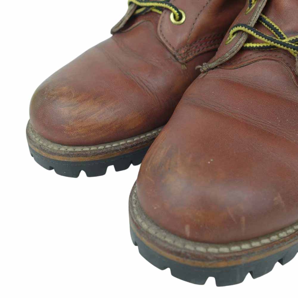 Chippewa チペワ 黒タグ LOGGER BOOTS ロガーブーツ スチール無し  ブラウン系【中古】