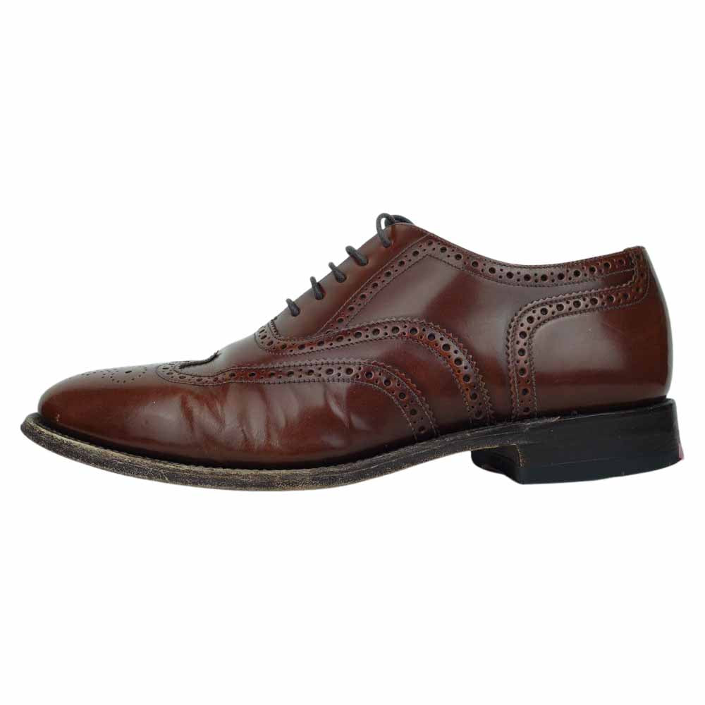 ローク 202T Brogue Leather Shoes ブローグ ウィングチップ メダリオン シューズ ブラウン系 7【中古】