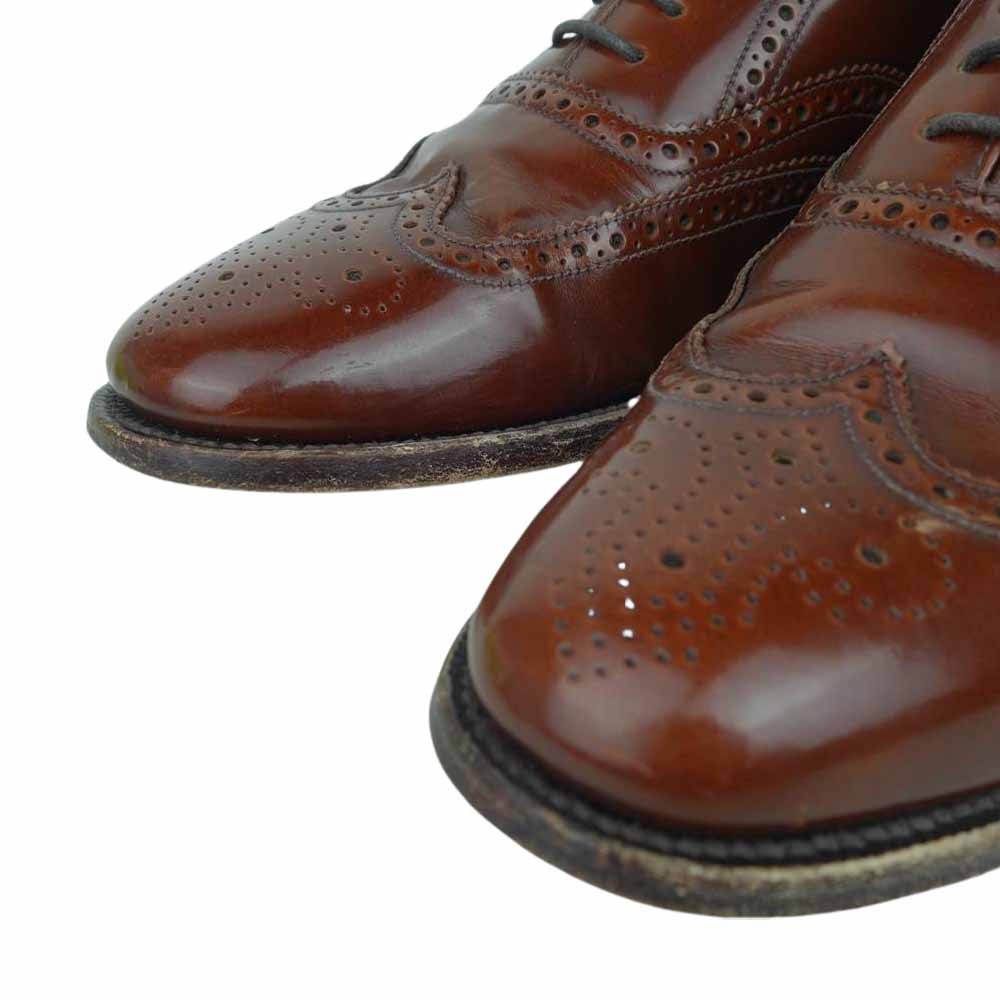 ローク 202T Brogue Leather Shoes ブローグ ウィングチップ メダリオン シューズ ブラウン系 7【中古】