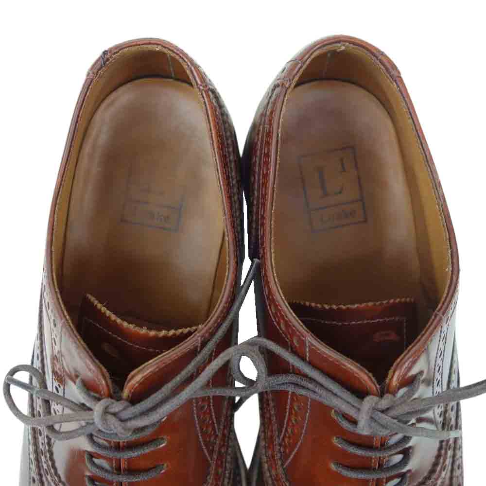 ローク 202T Brogue Leather Shoes ブローグ ウィングチップ メダリオン シューズ ブラウン系 7【中古】