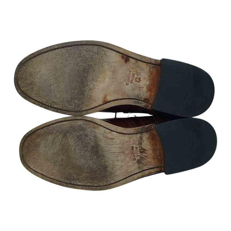 ローク 202T Brogue Leather Shoes ブローグ ウィングチップ メダリオン シューズ ブラウン系 7【中古】