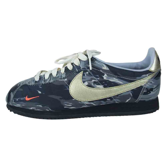 NIKE ナイキ 89827-984 ID classic cortez アイディー コルテッツ カモフラ 迷彩 スニーカー ブラック系 ゴールド系 26.5㎝【中古】
