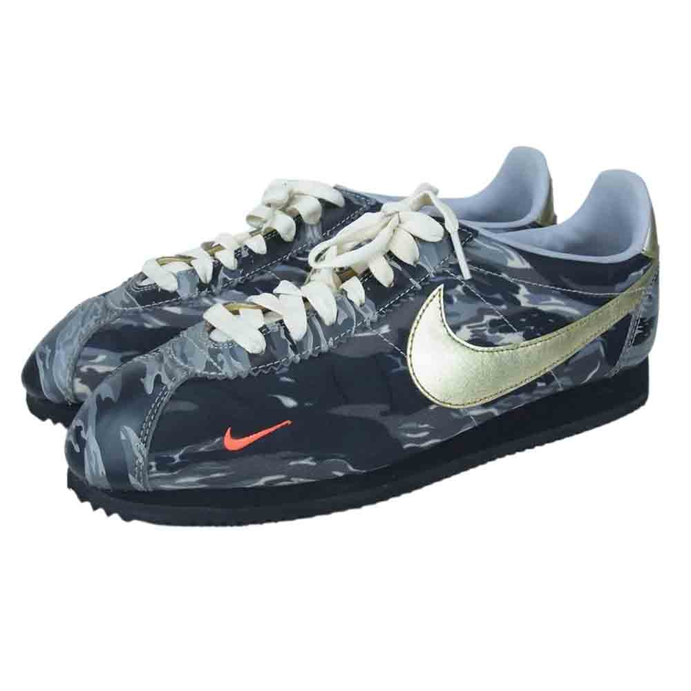 NIKE ナイキ 89827-984 ID classic cortez アイディー コルテッツ カモフラ 迷彩 スニーカー ブラック系 ゴールド系 26.5㎝【中古】