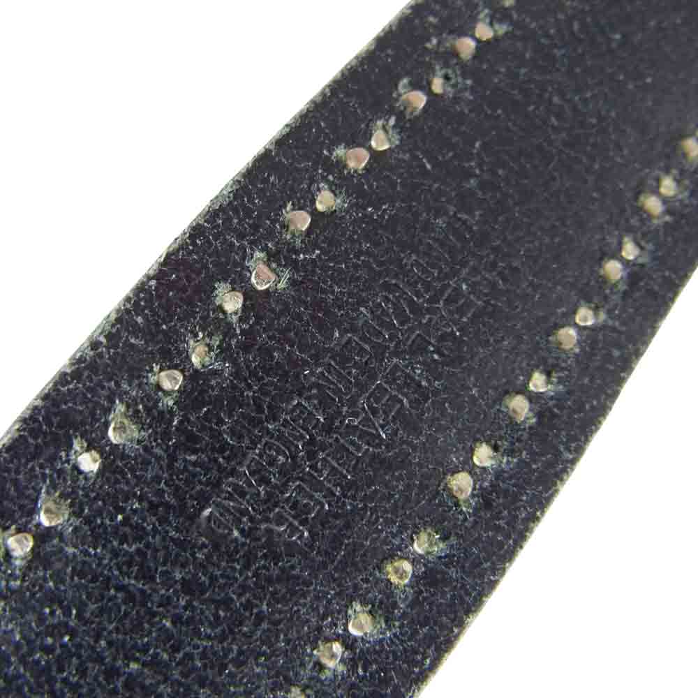 WHITE HOUSE COX ホワイトハウスコックス レザー スタッズ ベルト ネイビー ブラック系【中古】