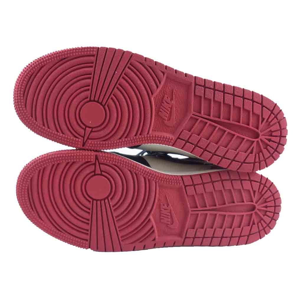 NIKE AIR JORDAN ナイキ ジョーダン 575441-610 1 RETRO HIGH OG BRED TOE GYM RED BOYS 4.5Y レトロ ハイ ブレッド トゥ ジムレッド スニーカー 23.5cm【中古】
