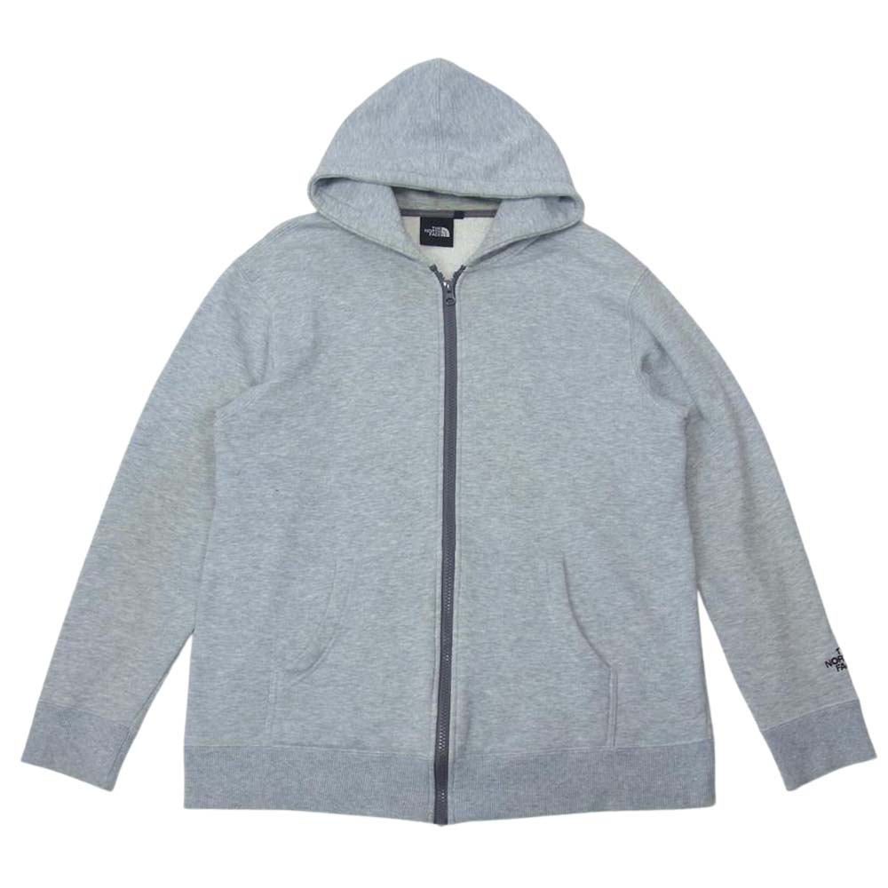 THE NORTH FACE ノースフェイス NT615052 スクエアロゴ フルジップ パーカー グレー系 M【中古】