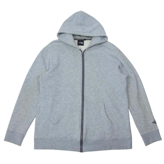 THE NORTH FACE ノースフェイス NT615052 スクエアロゴ フルジップ パーカー グレー系 M【中古】
